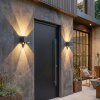 Almodofa Lampada da parete per esterno, Lampade Up & Down, Applique LED Antracite, 1-Luce, Sensori di movimento