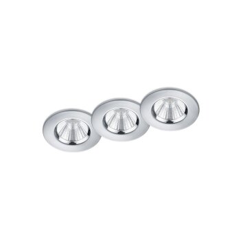 Trio Lampada da incasso LED Cromo, 3-Luci