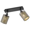 Illuminazione Globo Lighting CHEVAL Plafoniera, Faretto da soffitto Nero, 2-Luci