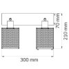 Illuminazione Globo Lighting CHEVAL Plafoniera, Faretto da soffitto Nero, 2-Luci