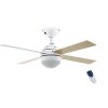Illuminazione Eglo & Lampada con ventilatore LED Aspetto del legno, Bianco, 1-Luce, Telecomando