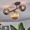 Chehalis Plafoniera, Lampada a sfera Ambrato, Cromo, Grigio fumo, 3-Luci
