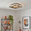 Velani plafoniera LED in legno quadrata, lampada da soffitto piatta moderna