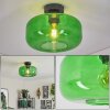 Boza plafoniera in vetro verde, lampada da soffitto rotonda Ø 28 cm