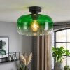 Boza plafoniera in vetro verde sfumato E27 ø 28 cm, stile vintage moderno