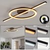Nemil plafoniera LED moderna ad anello con barra, Kelvin Change per soggiorno