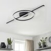 Nemil plafoniera LED moderna ad anello con barra, Kelvin Change per soggiorno