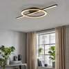 Nemil plafoniera LED moderna ad anello con barra, Kelvin Change per soggiorno