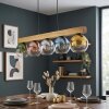 Lampadario a sospensione Koyoto trave legno, altezza regolabile al montaggio, lunghezza 95 cm