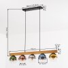 Lampadario a sospensione Koyoto trave legno, altezza regolabile al montaggio, lunghezza 95 cm