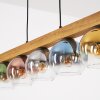 Lampadario a sospensione Koyoto trave legno, altezza regolabile al montaggio, lunghezza 95 cm