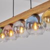 Lampadario a sospensione Koyoto trave legno, altezza regolabile al montaggio, lunghezza 95 cm