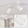 Lemak plafoniera LED con 2 faretti orientabili GU10 bianca per soggiorno