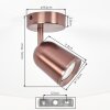 LED Faretto da soffitto Lemak, corpo cilindrico orientabile, per corridoio e ingresso