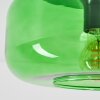 Boza plafoniera in vetro verde Ø 28 cm, lampada da soffitto rotonda E27