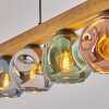 Lampadario a sospensione Ripoll con trave in legno, regolabile in altezza al montaggio