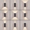 Hoods applique LED da esterno IP44, lampada da parete up down rettangolare