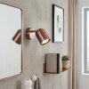 LED Faretto da parete Lemak, schermo cilindrico orientabile con finitura bronzo
