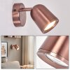 Lemak applique da parete LED rame, faretto GU10 orientabile per soggiorno