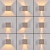 Applique Badajoz da parete per esterni quadrata G9, luce up & down tortora