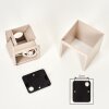Applique Badajoz moderne, set di 2, cubiche in metallo color sabbia, luce Up & Down