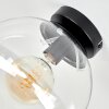 Gastor plafoniera a sfera in vetro trasparente E27, vintage moderna
