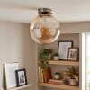 Gastor plafoniera con vetro ambrato a sfera, attacco E27 stile vintage