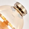 Plafoniera a sfera Gastor vintage, grande diffusore in vetro ambrato ø 25 cm