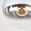 Lampada a sfera Gastor vintage in vetro chiaro effetto fumé, ø 25 cm, E27