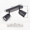 Lemak LED faretto da soffitto orientabile GU10 a 2 luci, spot inclinabili