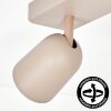 LED Faretto da soffitto Lemak, barra rettangolare con tre teste orientabili individualmente