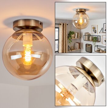 Gastor plafoniera a sfera E27, plafoniera rotonda rétro vintage per soggiorno