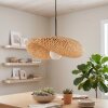 Bauro lampada a sospensione intrecciata E27, paralume curvo, lunghezza 50 cm