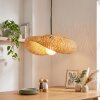 Bauro lampada a sospensione intrecciata E27, paralume curvo, lunghezza 50 cm