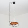 Bauro lampada a sospensione in bambù, paralume intrecciato, E27, lunghezza 40 cm