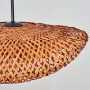 Bauro lampada a sospensione in bambù, paralume intrecciato, E27, lunghezza 40 cm