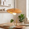 Bauro lampada a sospensione con paralume organico intrecciato, lunghezza 40 cm