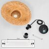 Bauro lampada a sospensione con paralume organico intrecciato, lunghezza 40 cm