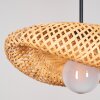 Bauro lampada a sospensione con paralume organico intrecciato, lunghezza 40 cm