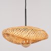 Bauro lampada a sospensione con paralume organico intrecciato, lunghezza 40 cm