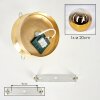 Gastor plafoniera sferica, lampada da soffitto E27 moderna vintage per soggiorno