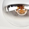 Lampada a sfera moderna Gastor, schermo chiuso in vetro cromo, trasparente e grigio fumo