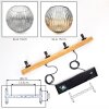 Ripoll lampadario a sospensione in legno a 4 luci E14, lunghezza 75 cm