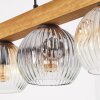 Ripoll lampadario a sospensione in legno a 4 luci E14, lunghezza 75 cm