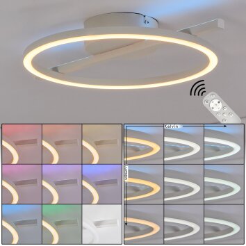 Plafoniera LED Narok con anello luminoso, 2700-6500 Kelvin, RGB e CCT