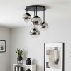 Chehalis plafoniera vintage a sfere, 4 luci, stile moderno retrò, ø 38 cm