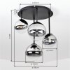 Chehalis plafoniera vintage a sfere, 4 luci, stile moderno retrò, ø 38 cm