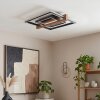Selani plafoniera LED quadrata dimmerabile con telecomando, design piatto