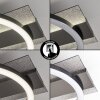 Plafoniera ad anelli Kordex con effetto brillante e funzione memoria, LED 4000 Kelvin