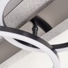 Plafoniera ad anelli Kordex con effetto brillante e funzione memoria, LED 4000 Kelvin